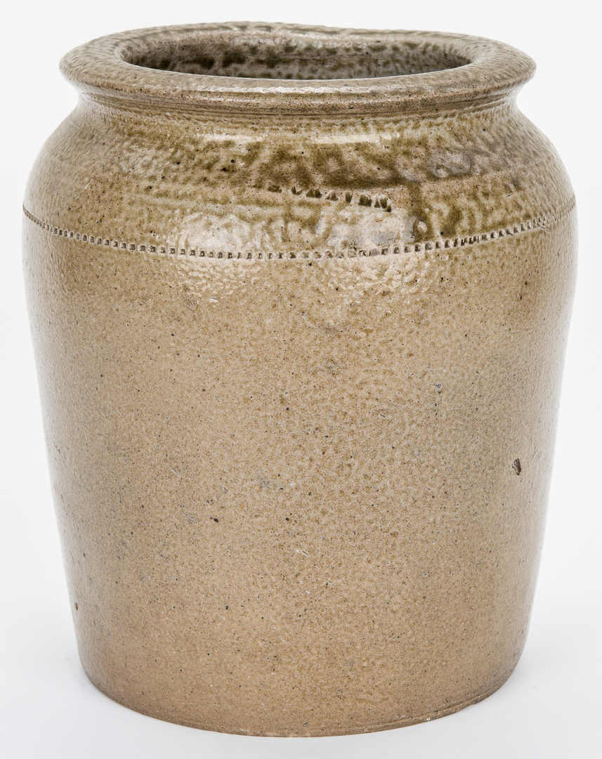 Lot 183: 2 NC Enoch Craven Stoneware Pottery Storage Jars