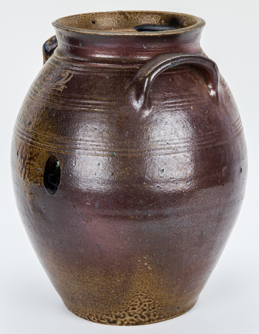 Lot 184: NC Stoneware Pottery Jar, attrib. Webster Pottery