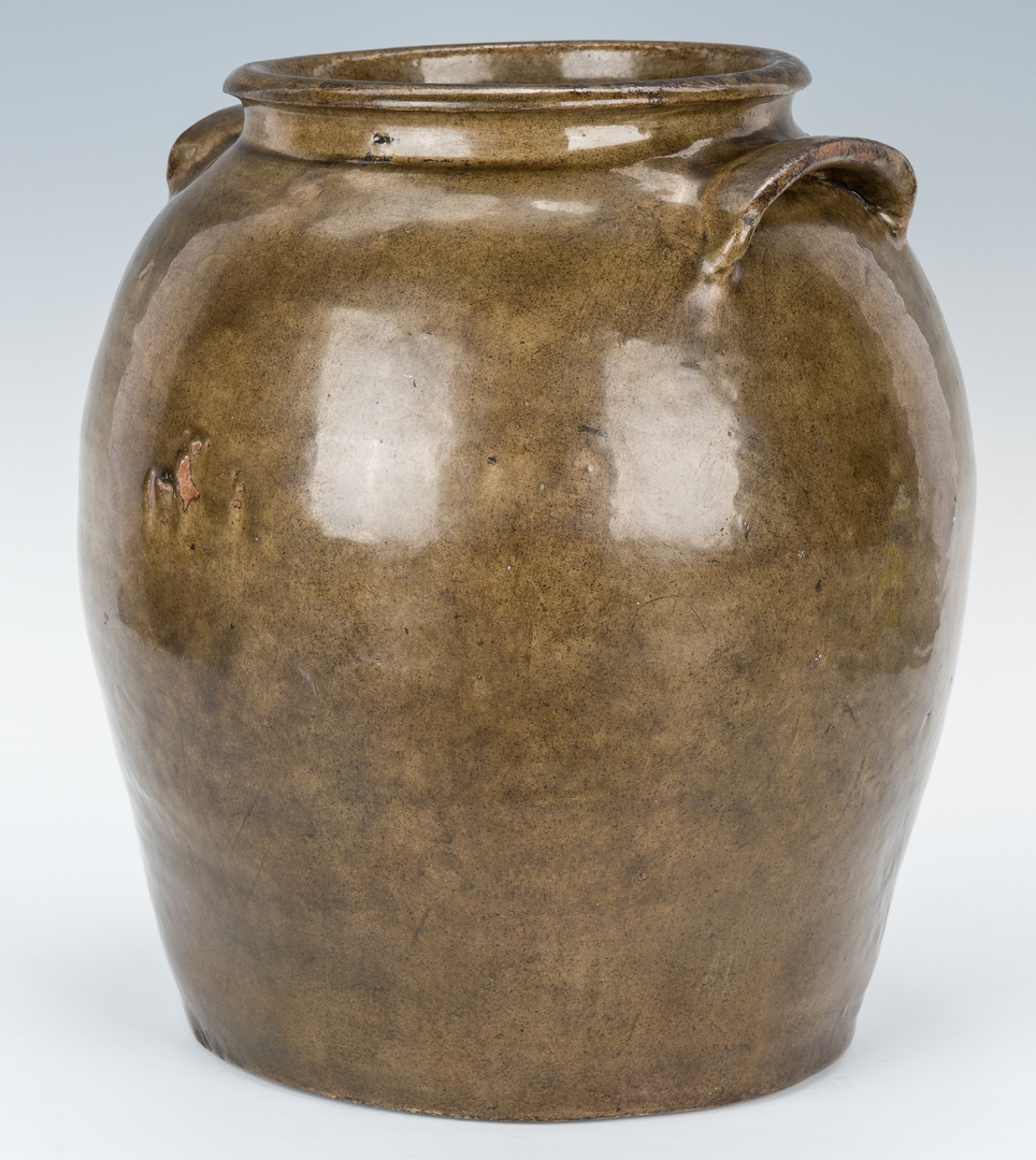 Lot 189: Lewis Miles Edgefield Pottery Jar, Signed & Dated 1857