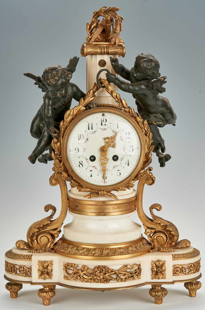 Lot 202: 3 Pc. French Neo-Classical Clock Set