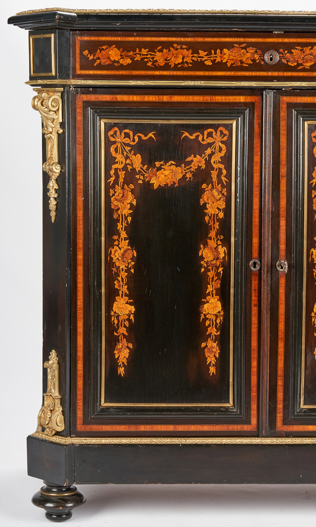 Lot 206: Napoleon III Ebonized Bronze Mounted Cabinet