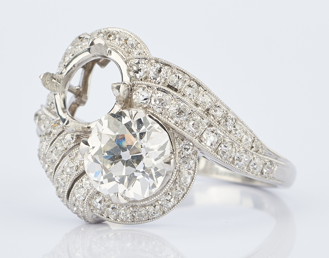 Lot 217 Ladies Platinum Diamond Ring, 1.8 Carats Case Auctions