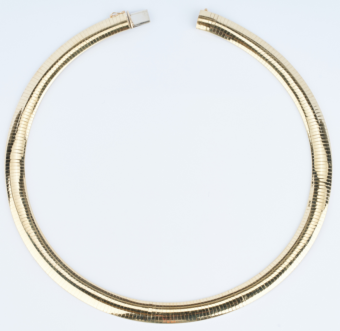 Lot 218: 14K Italian Gold Choker Necklace
