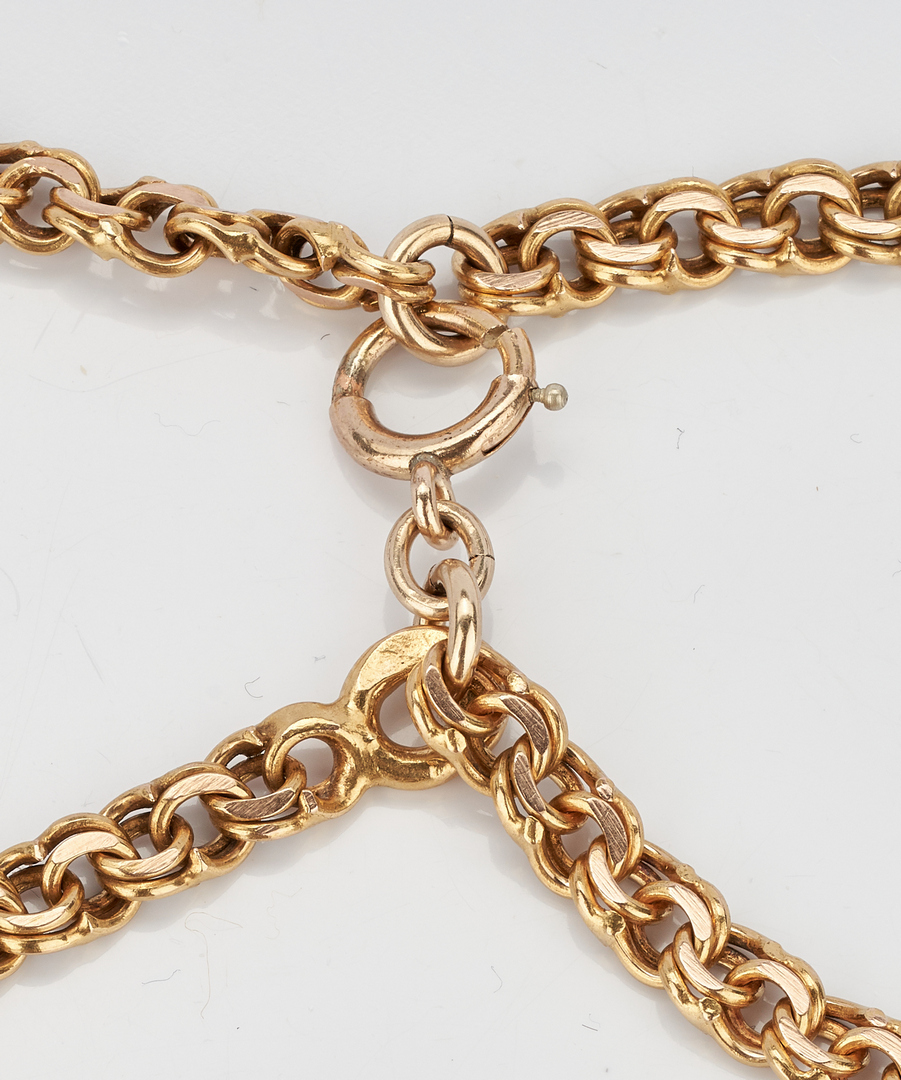 Lot 221: 14K Yellow Gold Spiga/Wheat Necklace