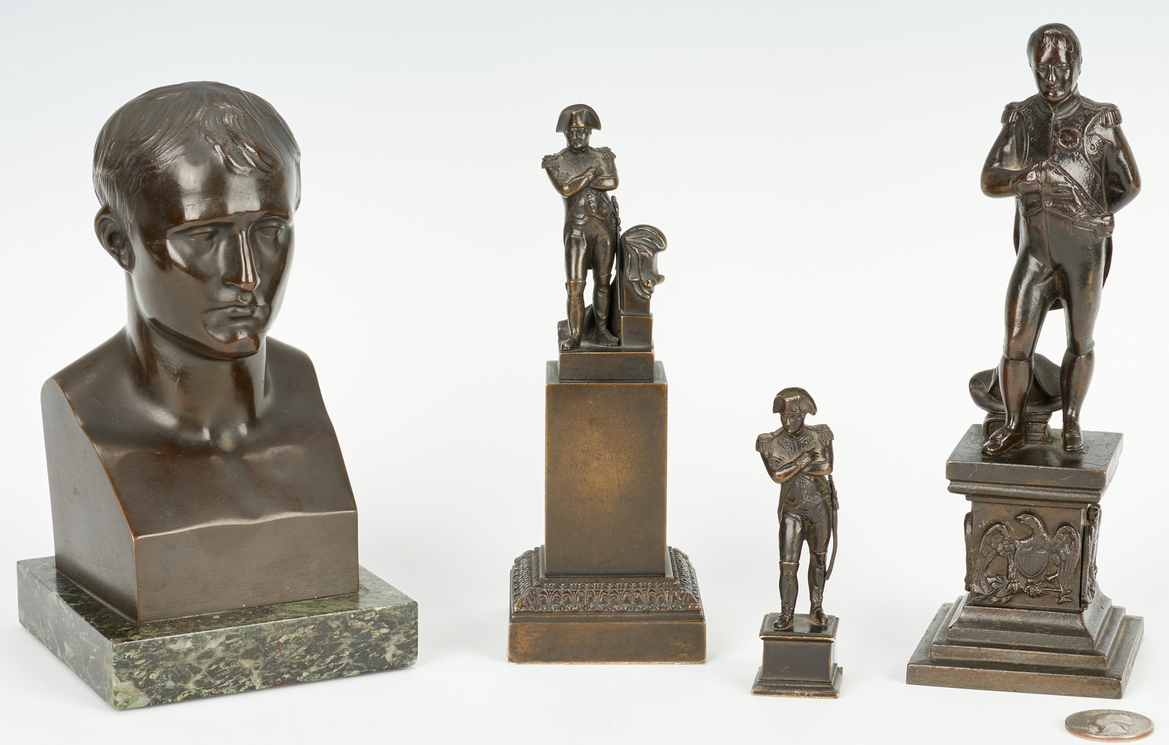 Lot 246: Four Napoleon Related Bronzes