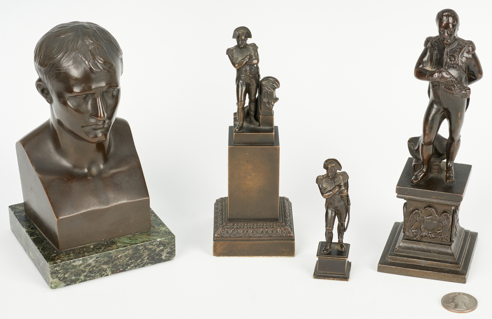 Lot 246: Four Napoleon Related Bronzes