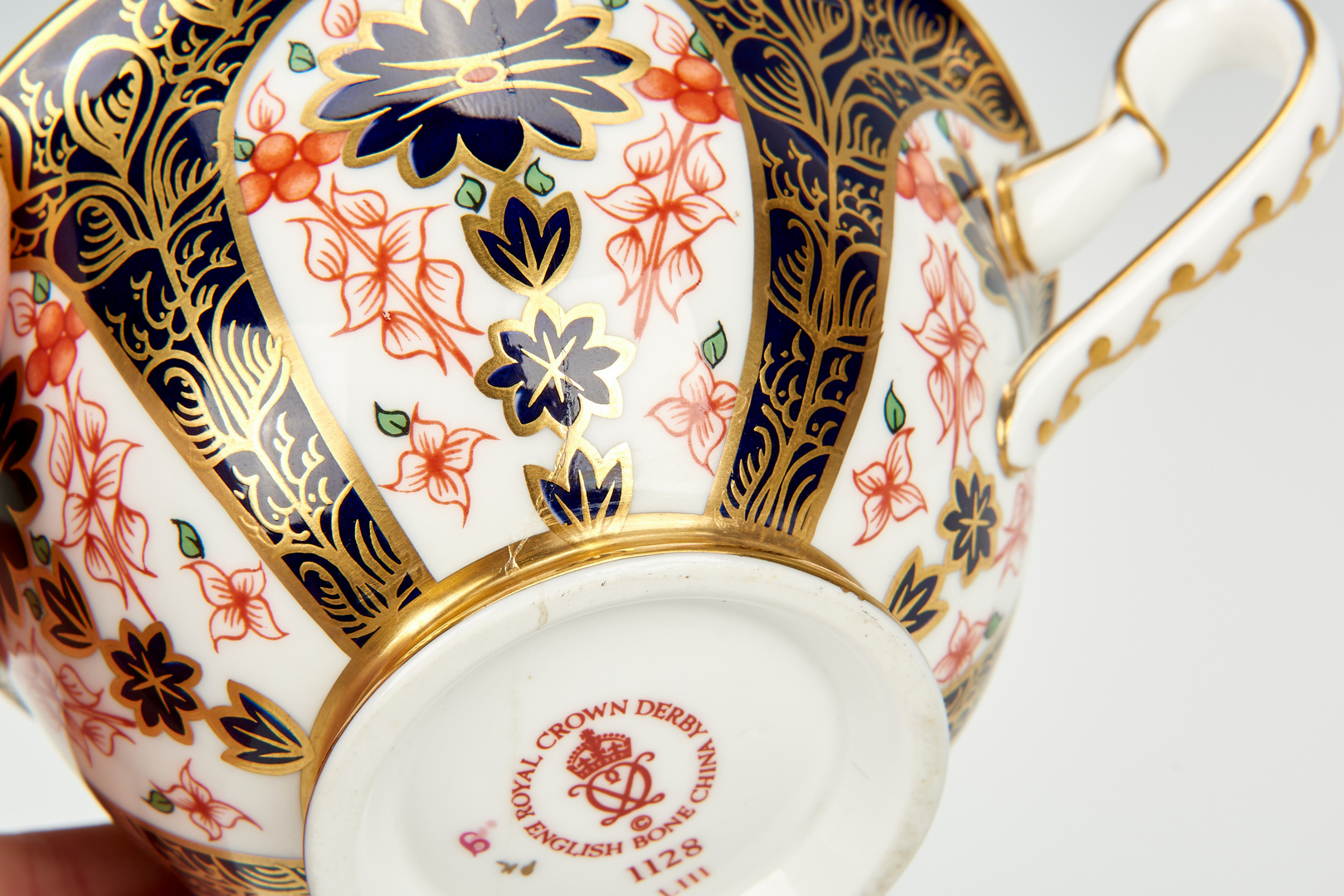 Lot 250: 63 Pcs. Royal Crown Derby Imari Porcelain, Cigar Pattern