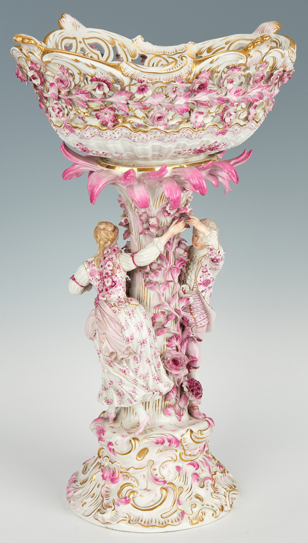 Lot 256: Large Meissen Porcelain Figural Centerpiece