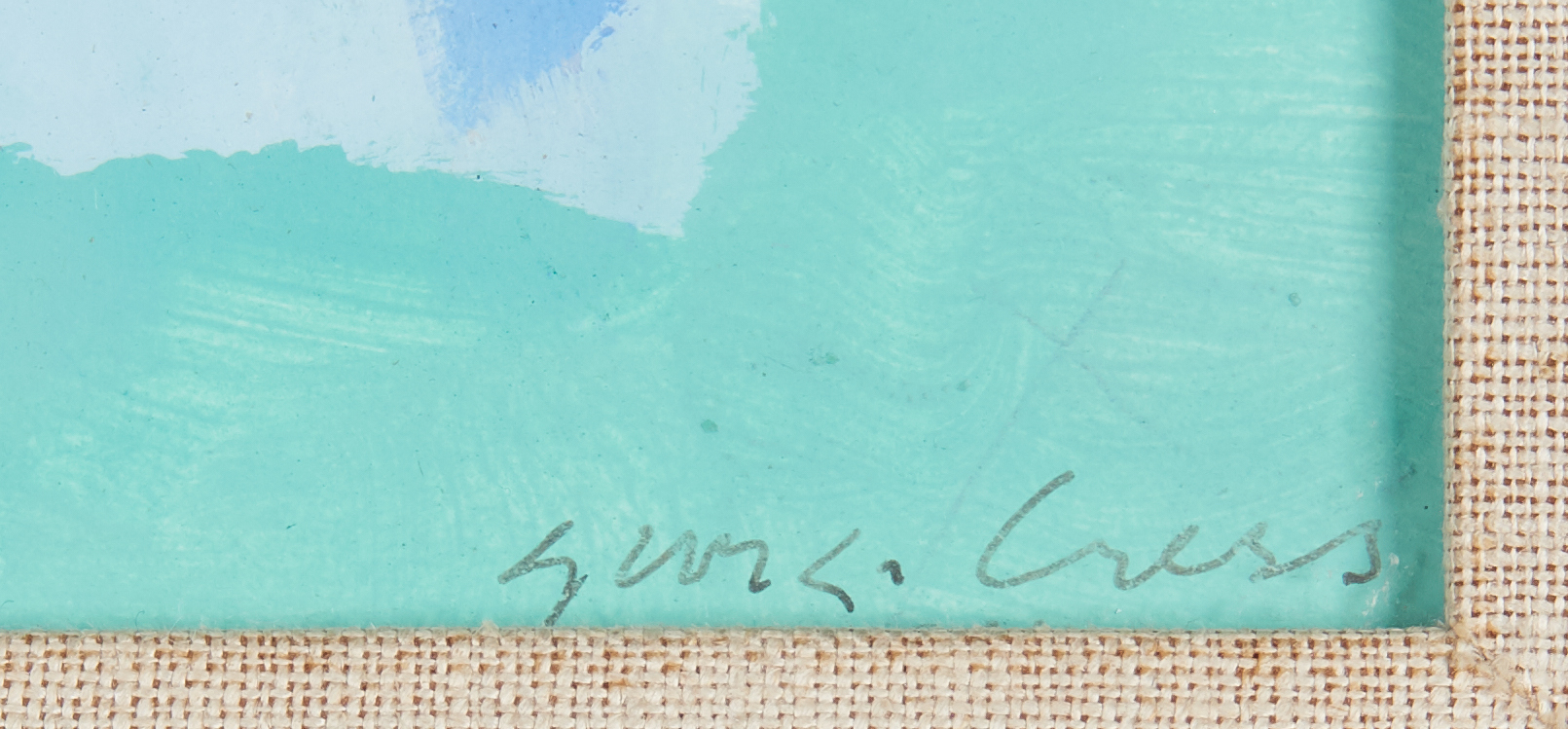 Lot 276: George Cress Oil on Paper Abstract Landscape