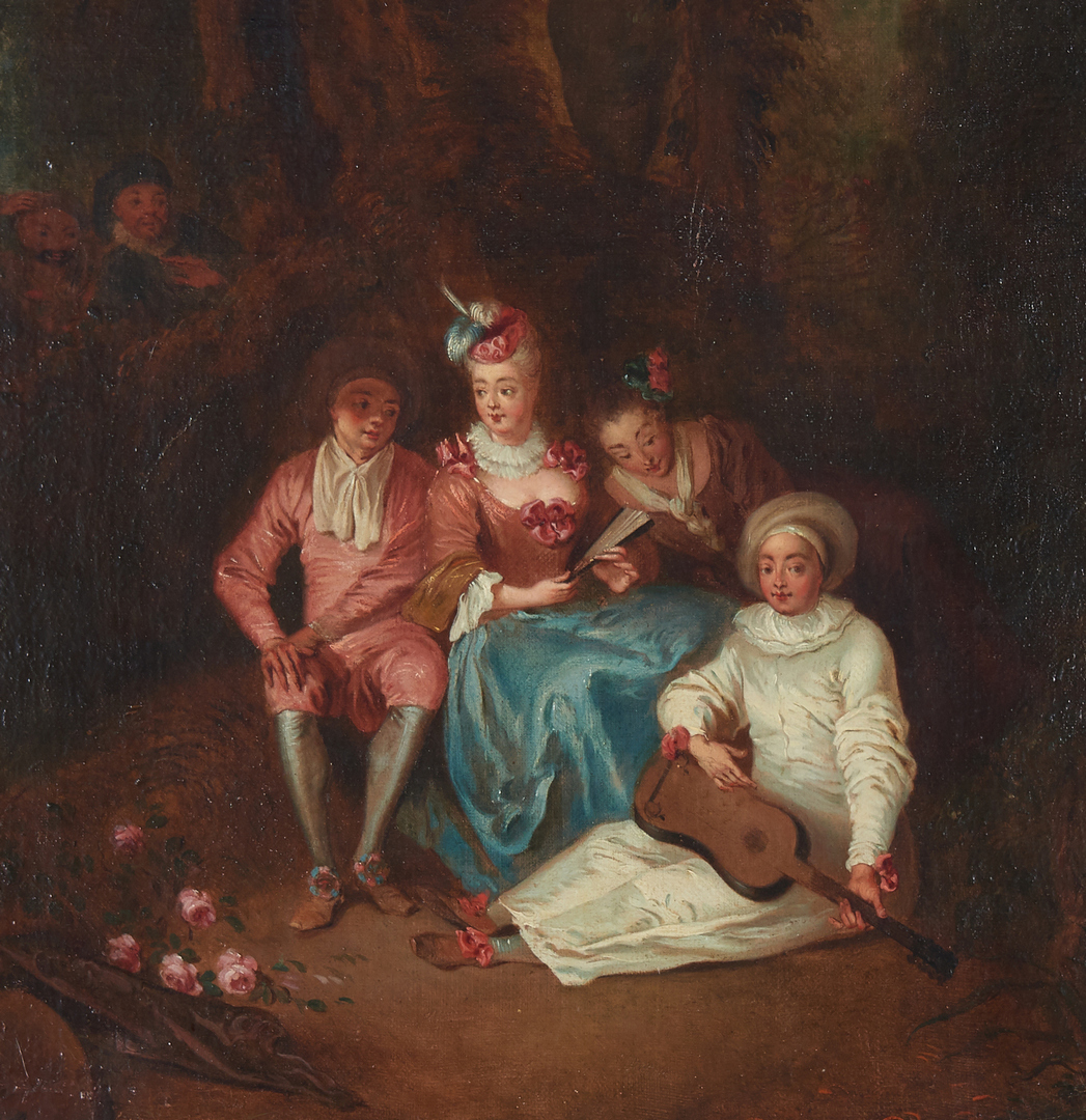 Lot 302: Continental Painting, manner of Watteau