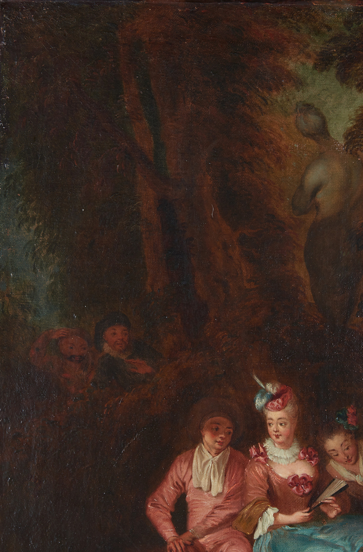 Lot 302: Continental Painting, manner of Watteau