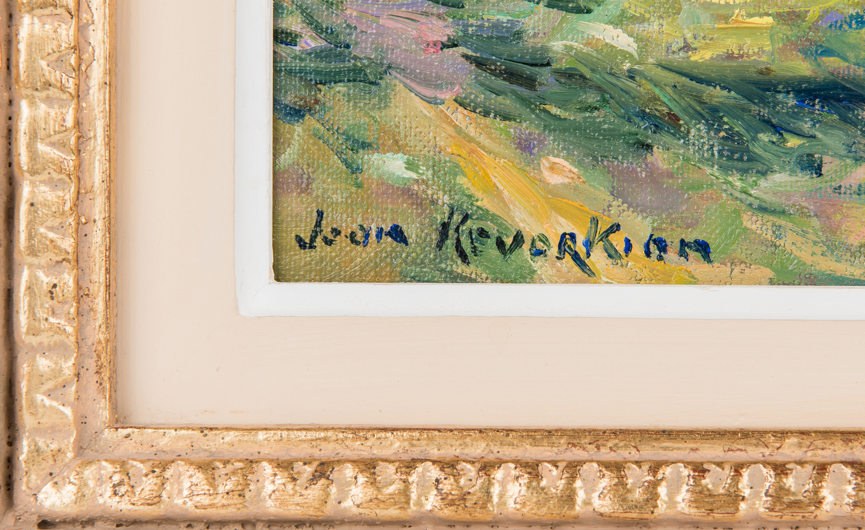Lot 305: Jean Kevorkian O/C Painting, Pastoral Landscape
