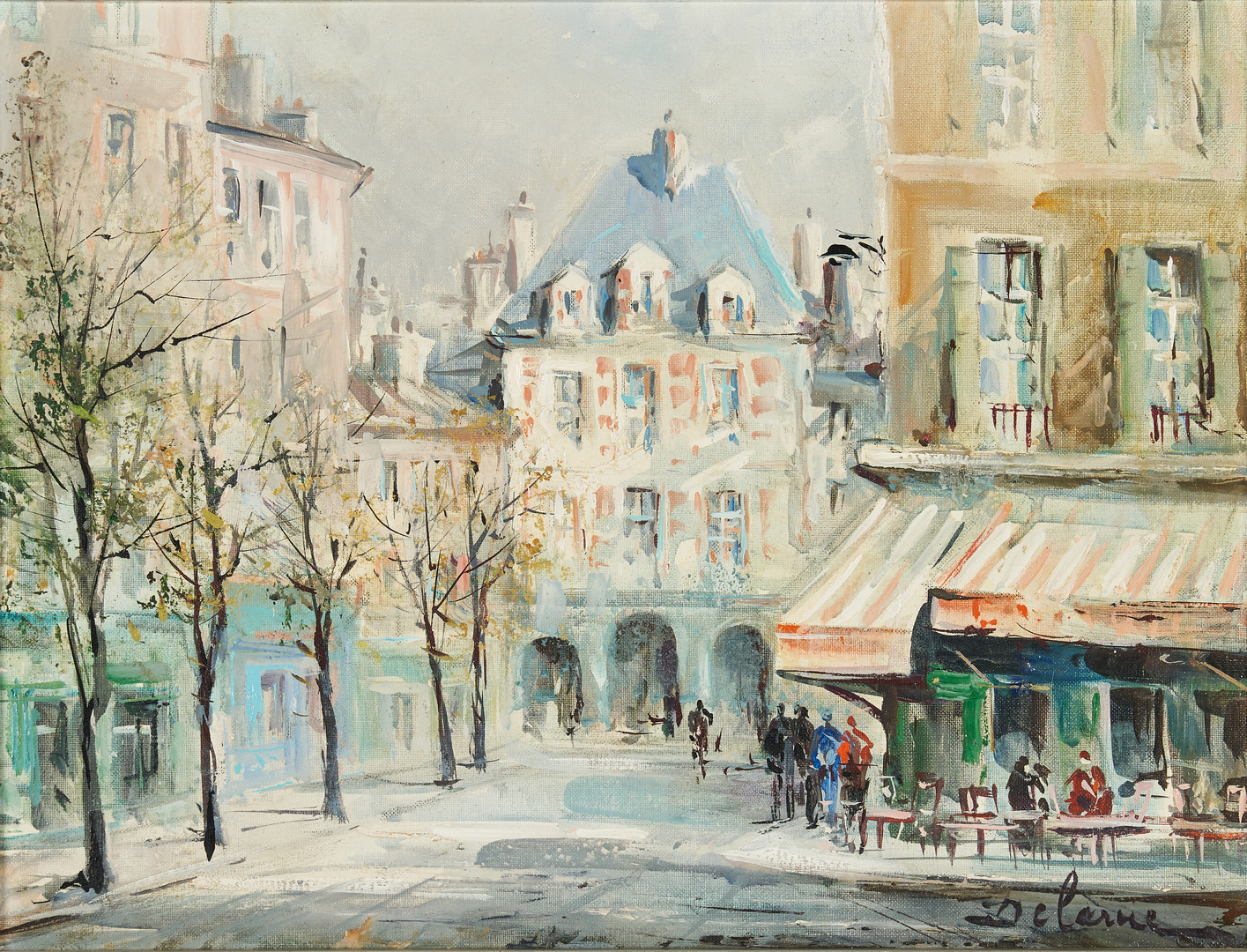 Lot 309: Lucien Delarue O/C, Place des Vosges, Paris