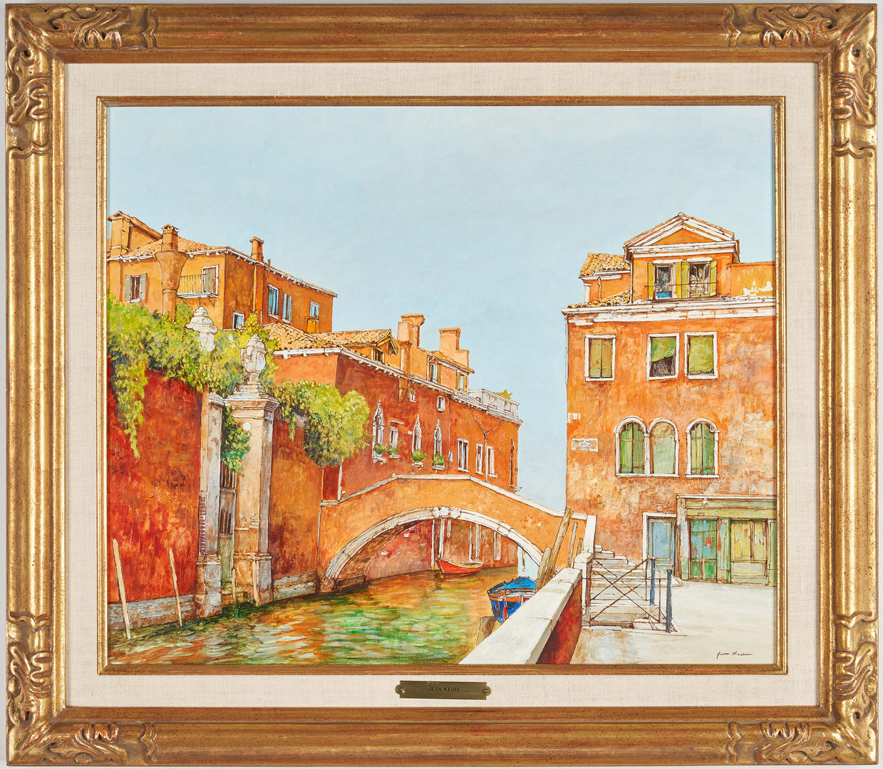 Lot 310: Jean Keime O/C, Bridge in Venice
