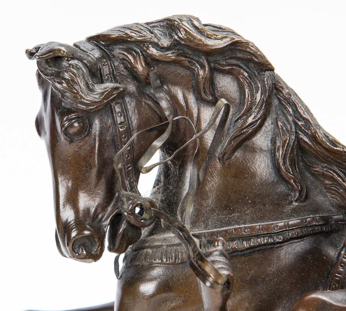 Lot 315: Pr. Bronze Figural Horse Bookends
