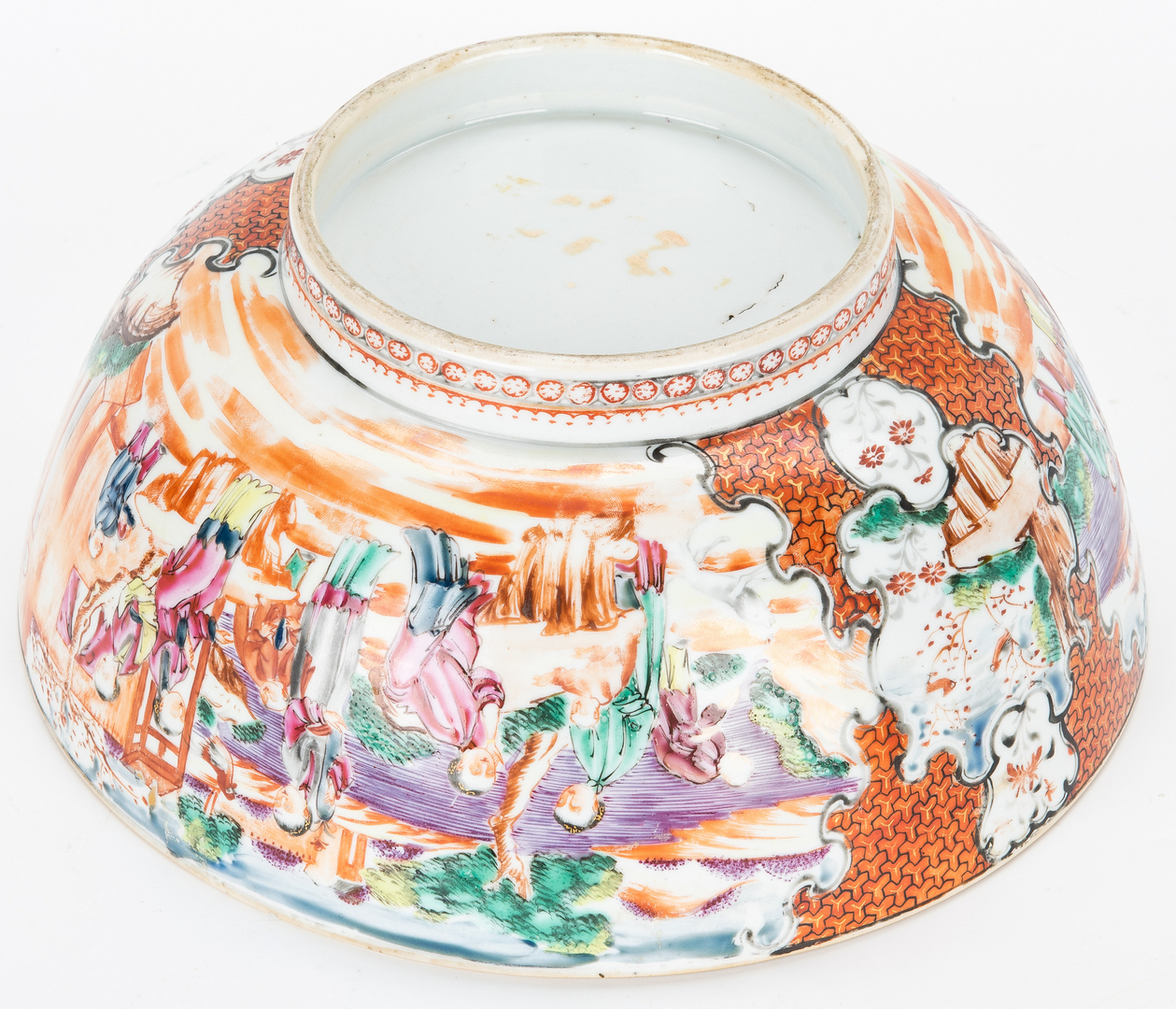 Lot 337: 2 Chinese Export Famille Rose Bowls, 1 19th century