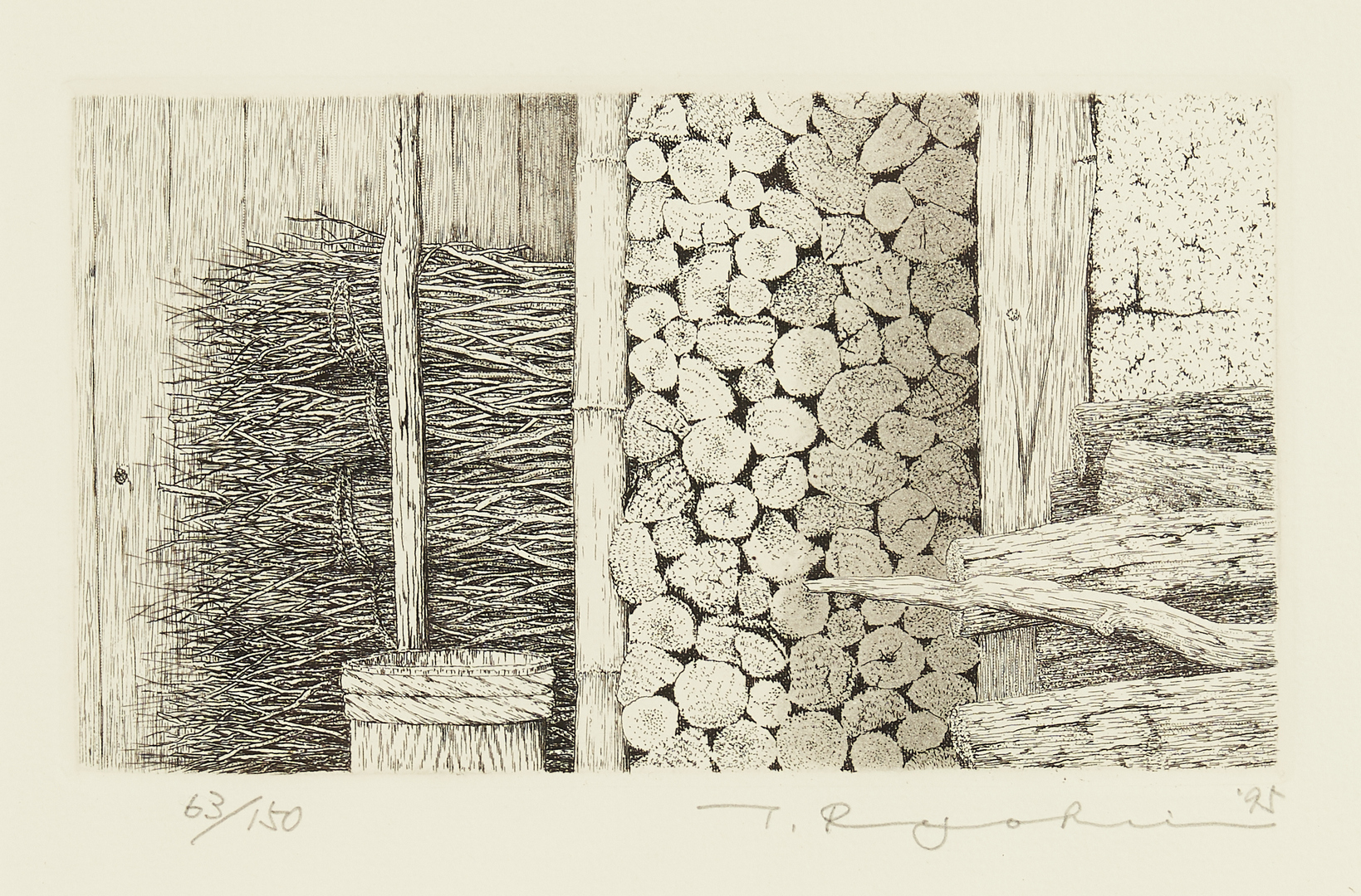 Lot 345: 6 Framed Etchings, Ryohei Tanaka