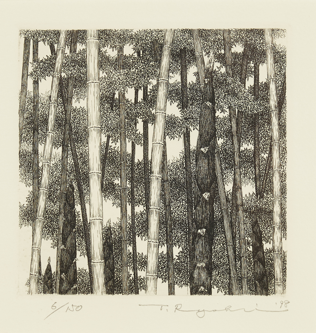 Lot 345: 6 Framed Etchings, Ryohei Tanaka