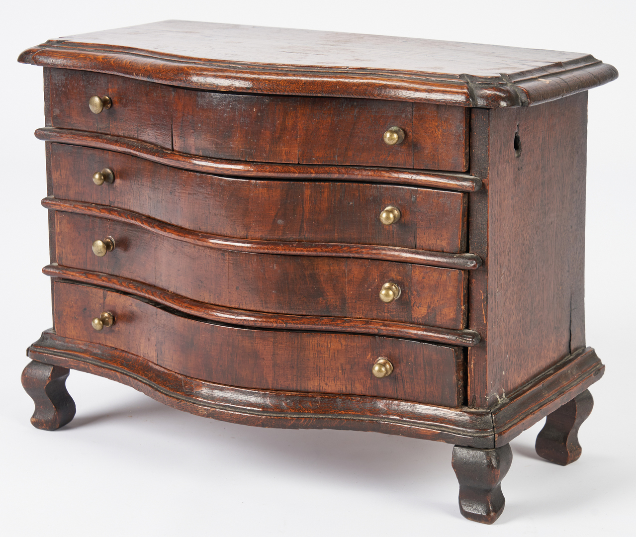 Lot 348: Miniature European Chest of Drawers