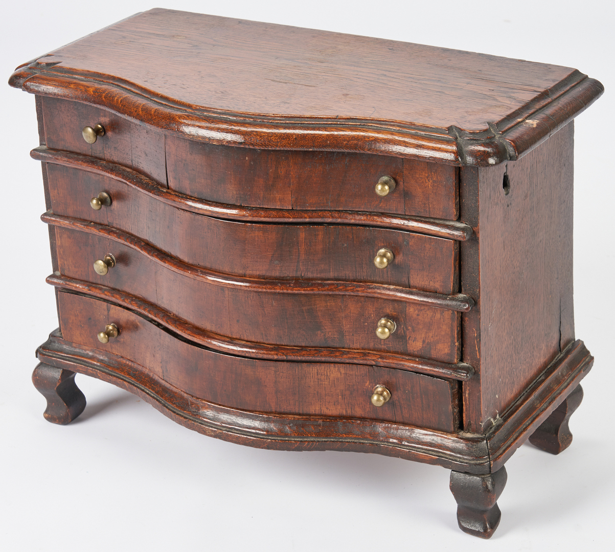 Lot 348: Miniature European Chest of Drawers