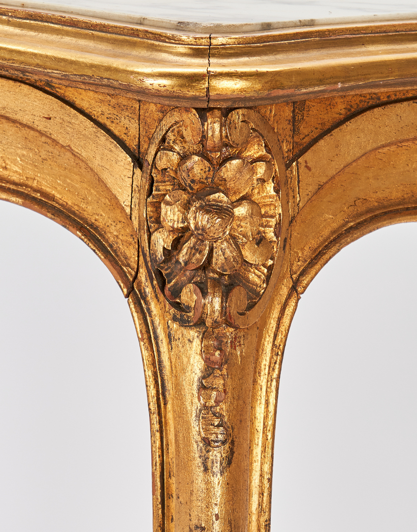 Lot 350: 2 Continental Carved Giltwood Tables