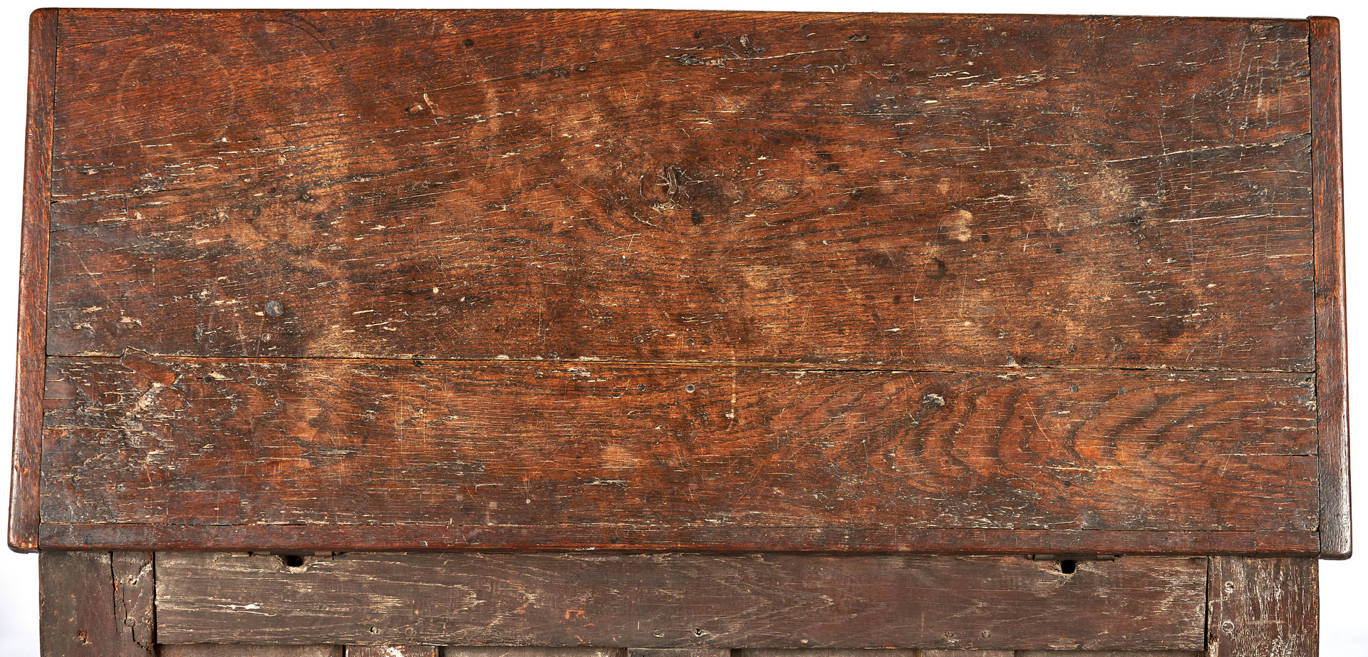 Lot 351: Early Oak Coffer with Linenfold Panels