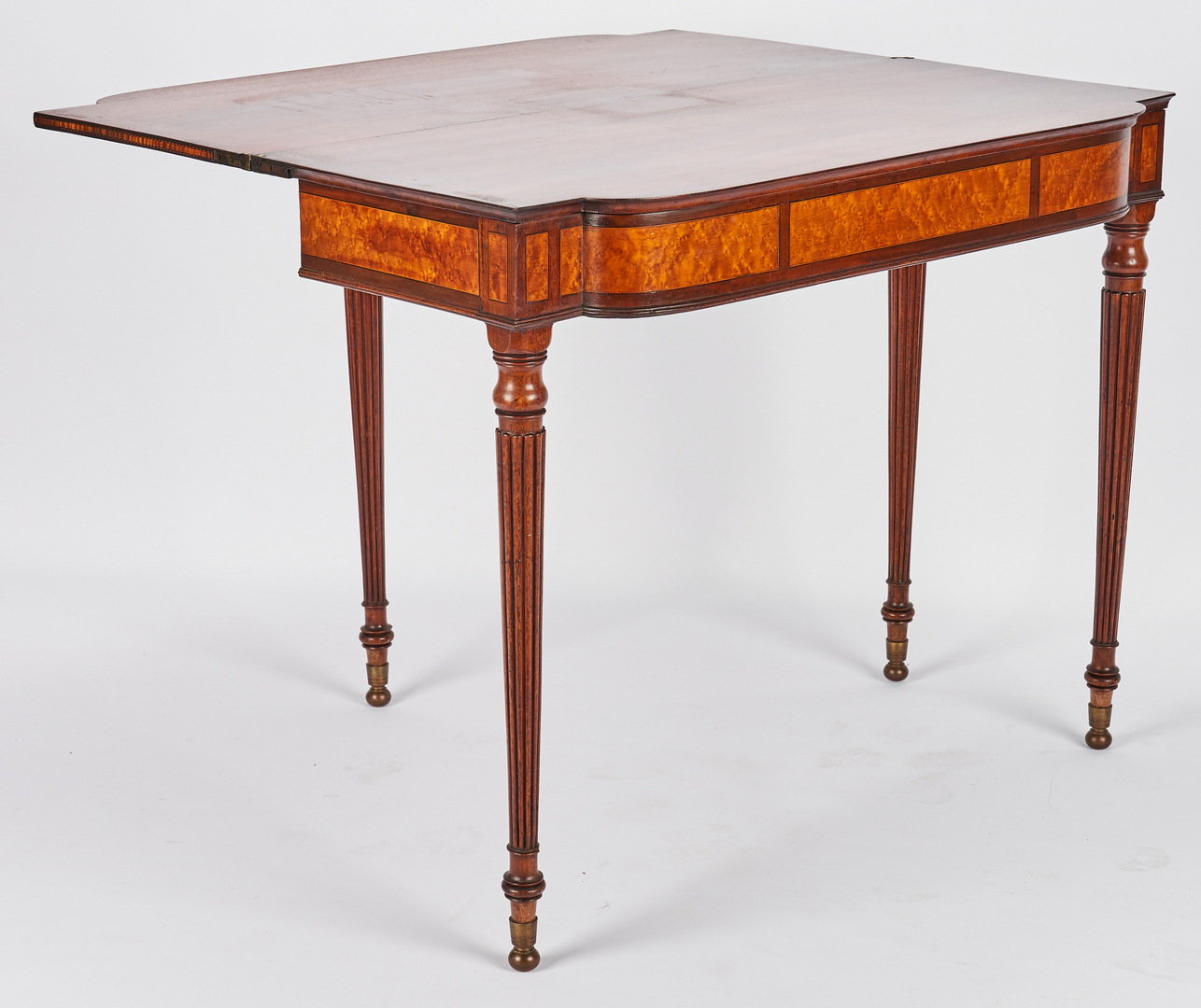 Lot 353: New England Federal Inlaid Card Table