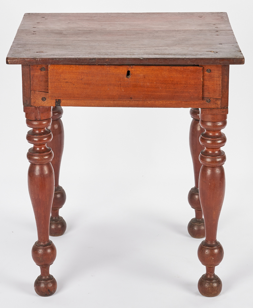 Lot 356: Middle TN 2-Drawer Cherry Table & 1 Drawer Cherry Stand