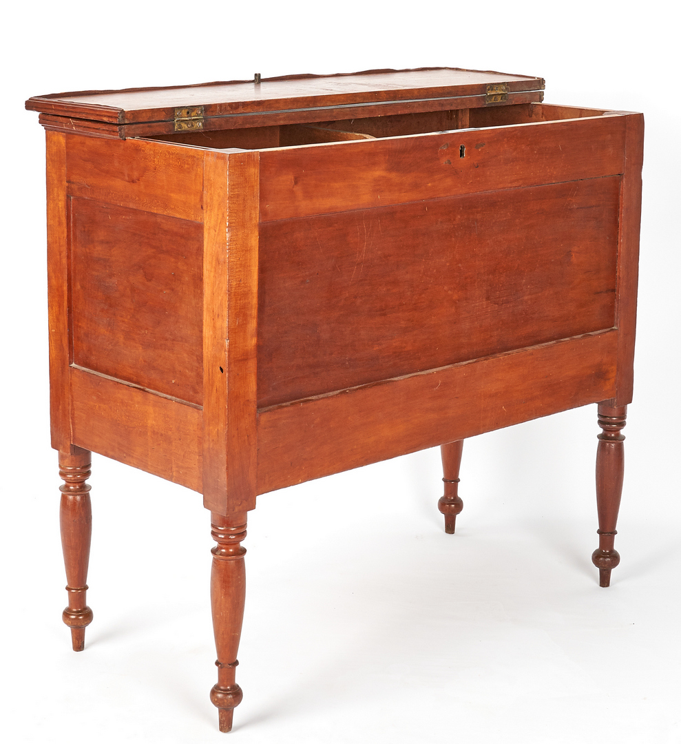 Lot 371: Southern Sheraton Cherry Sugar Chest, TN or KY