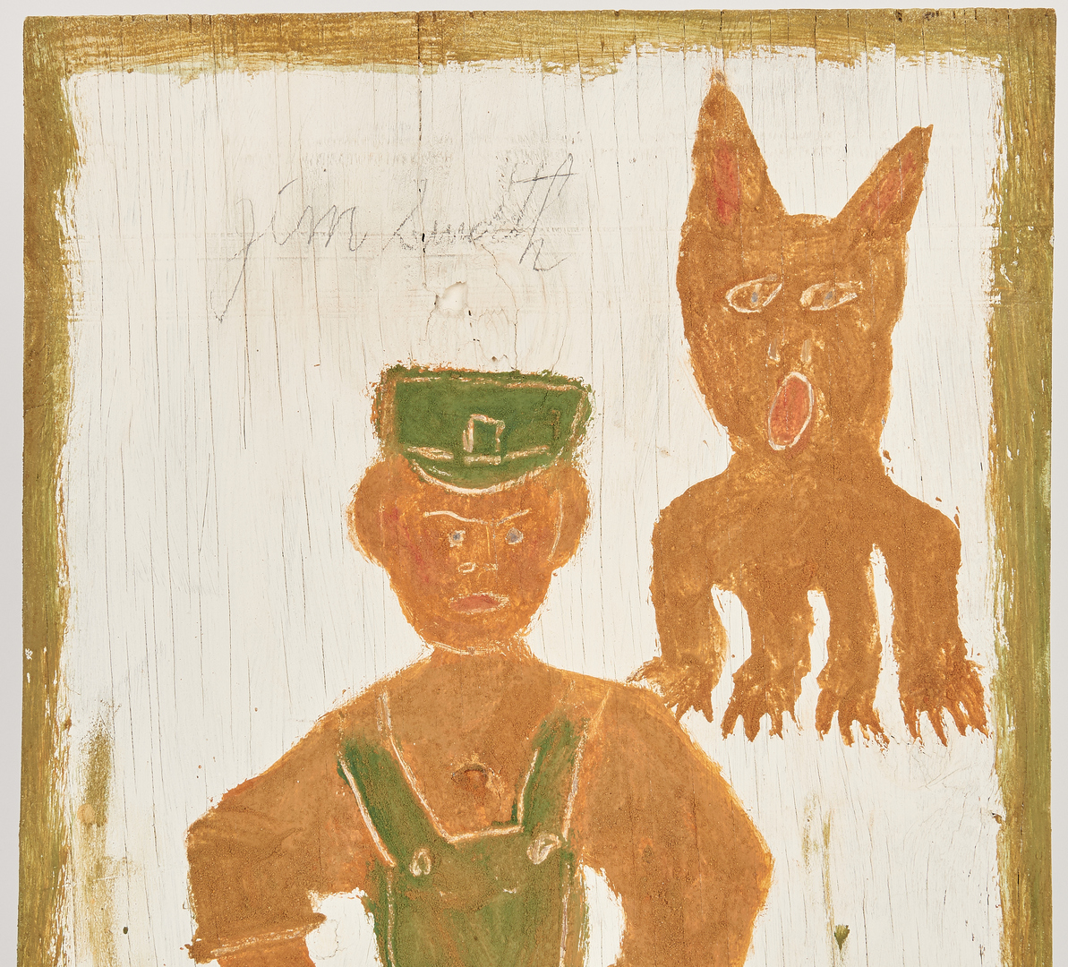 Lot 384: Jimmy Lee Sudduth Self Portrait with Toto