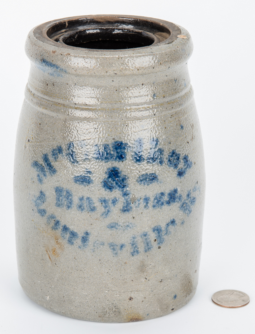 Lot 403: Bayless McCarthy & Co. Stoneware Advertising Jar