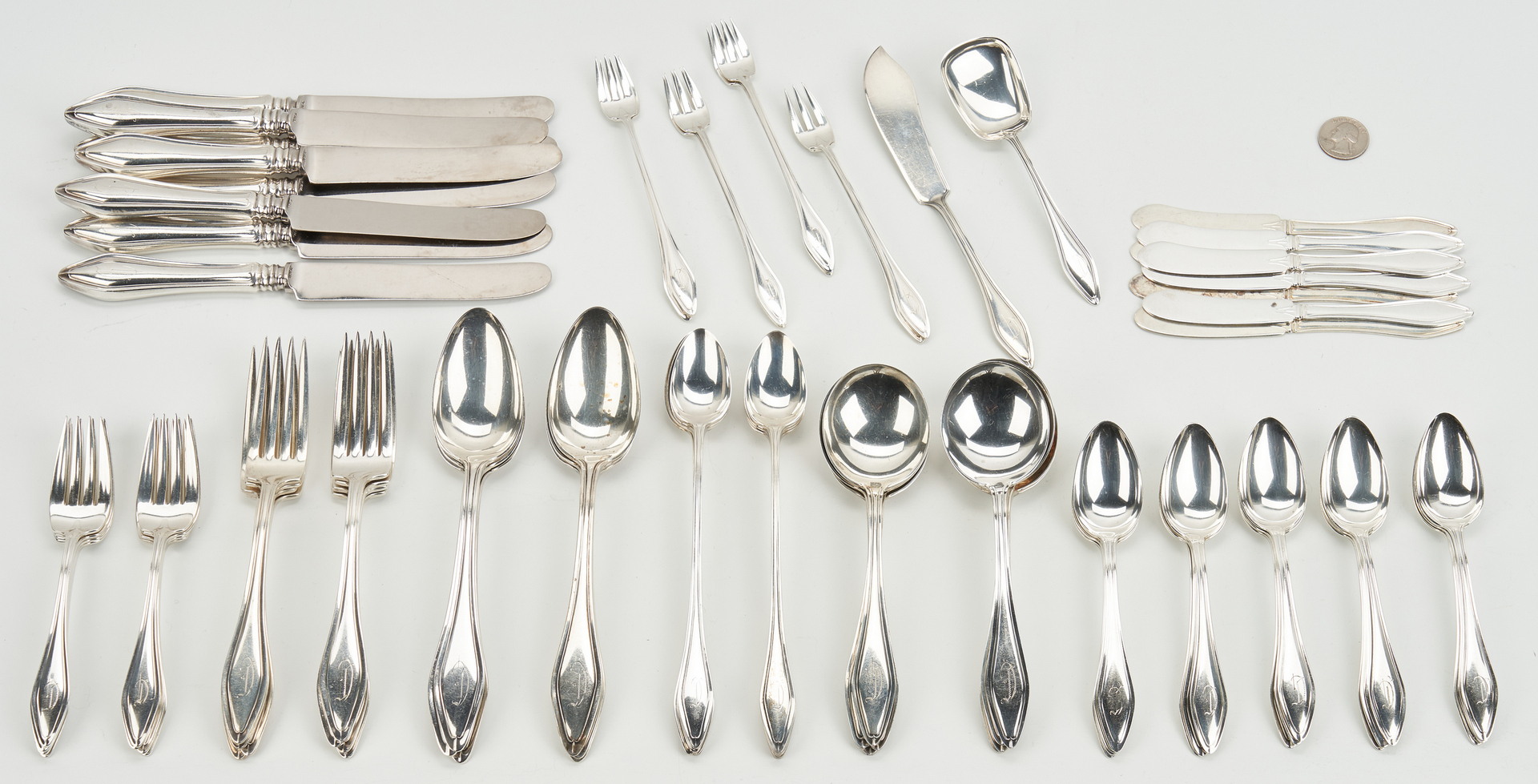 Lot 439: 80 pieces of Towle Sterling Flatware
