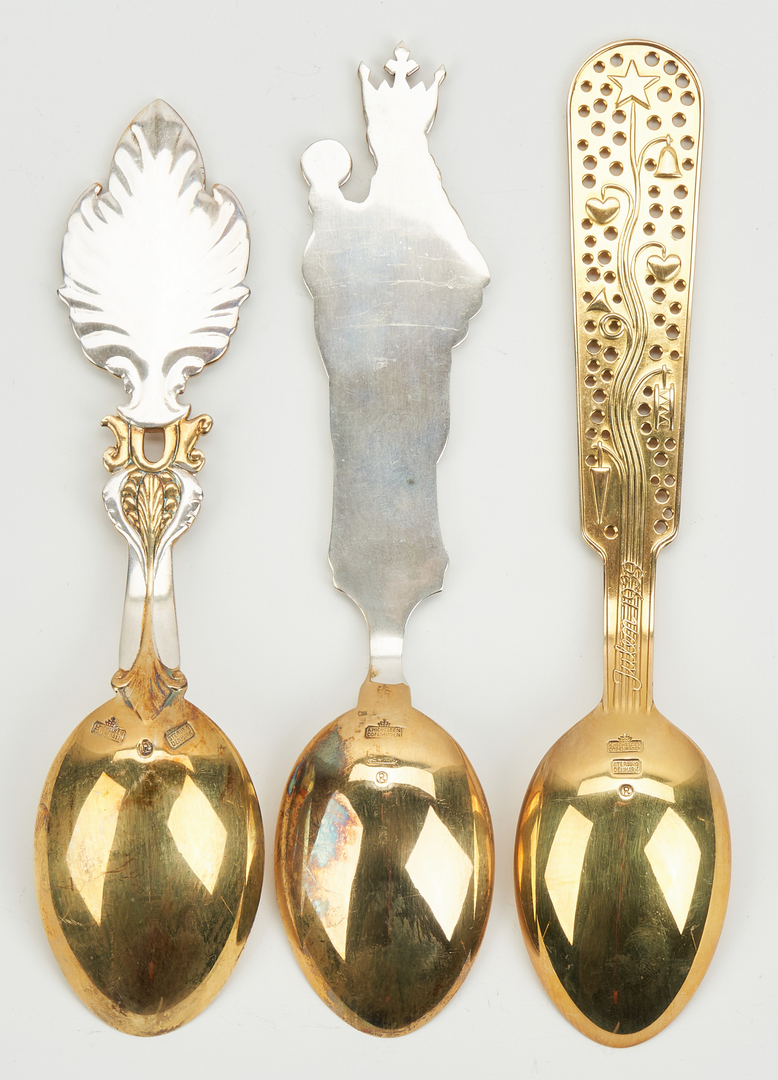 Lot 440: 29 A. Michelsen Gilded Sterling Silver Spoons, 1910-1938