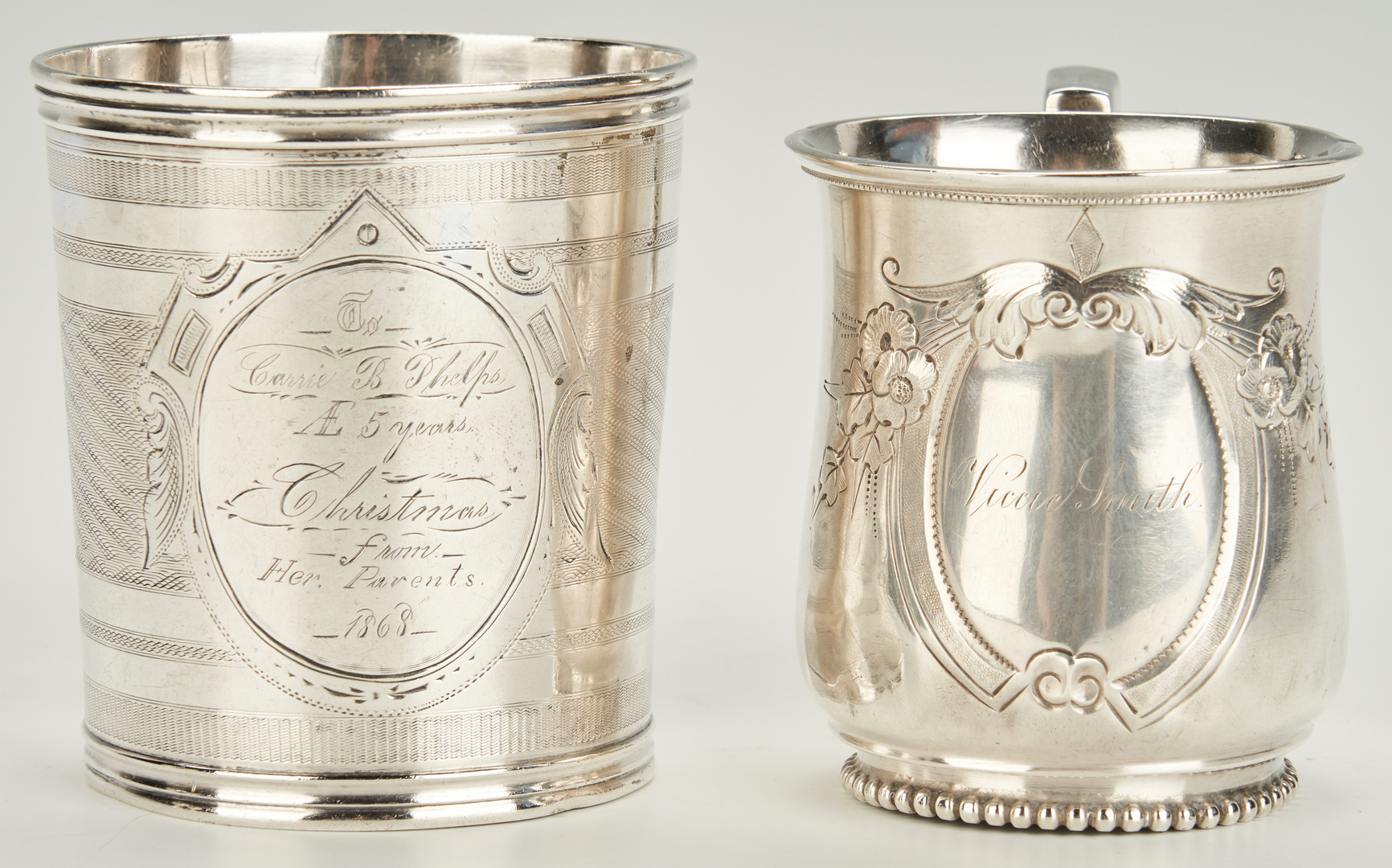 Lot 450: 4 Coin Silver Cups