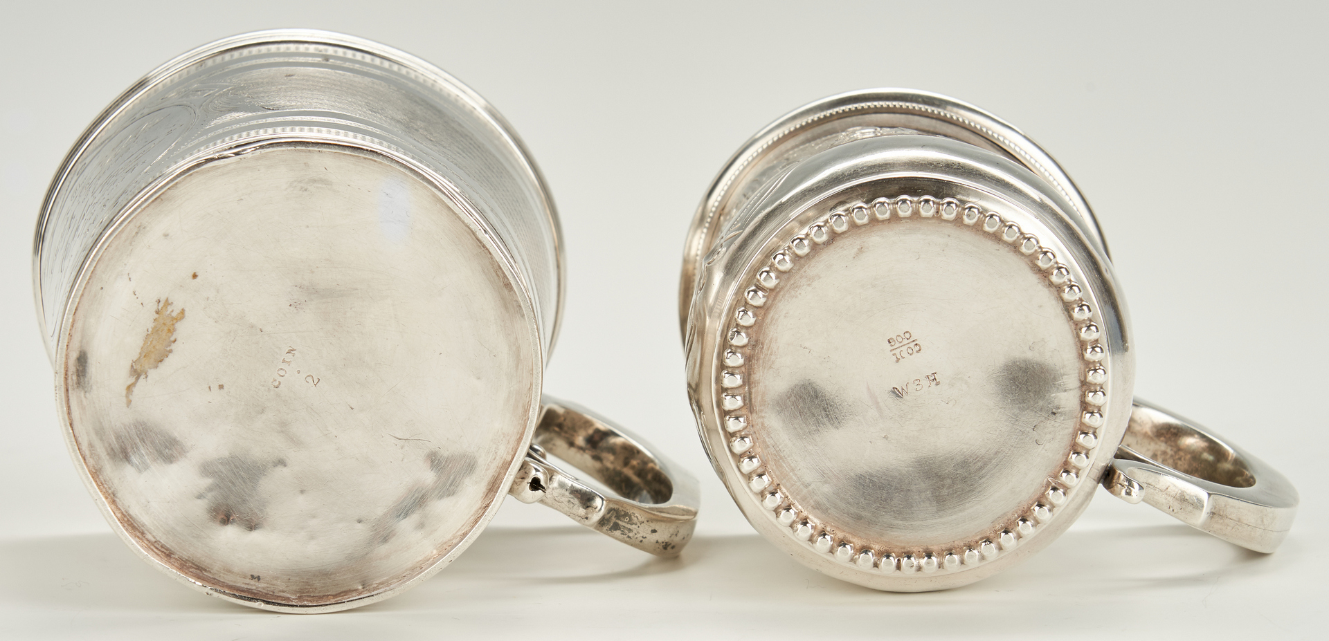 Lot 450: 4 Coin Silver Cups