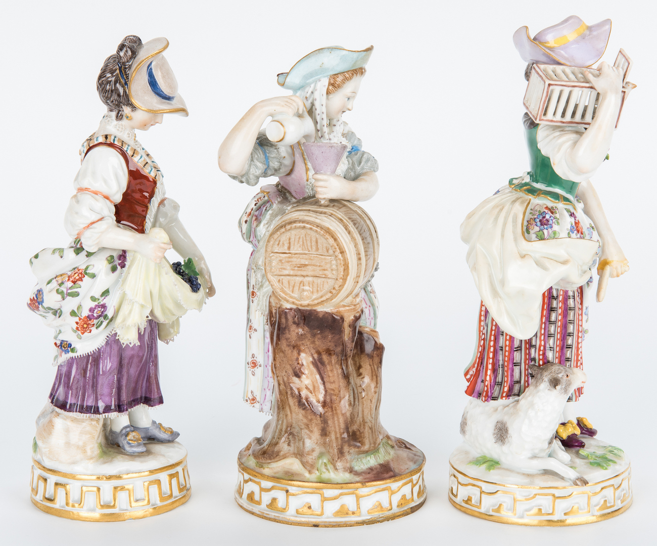 Lot 453: Group of 3 Meissen Female Figurals