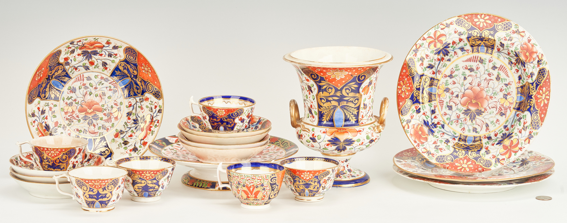 Lot 456: 19 Pcs. English Royal Crown Derby Porcelain