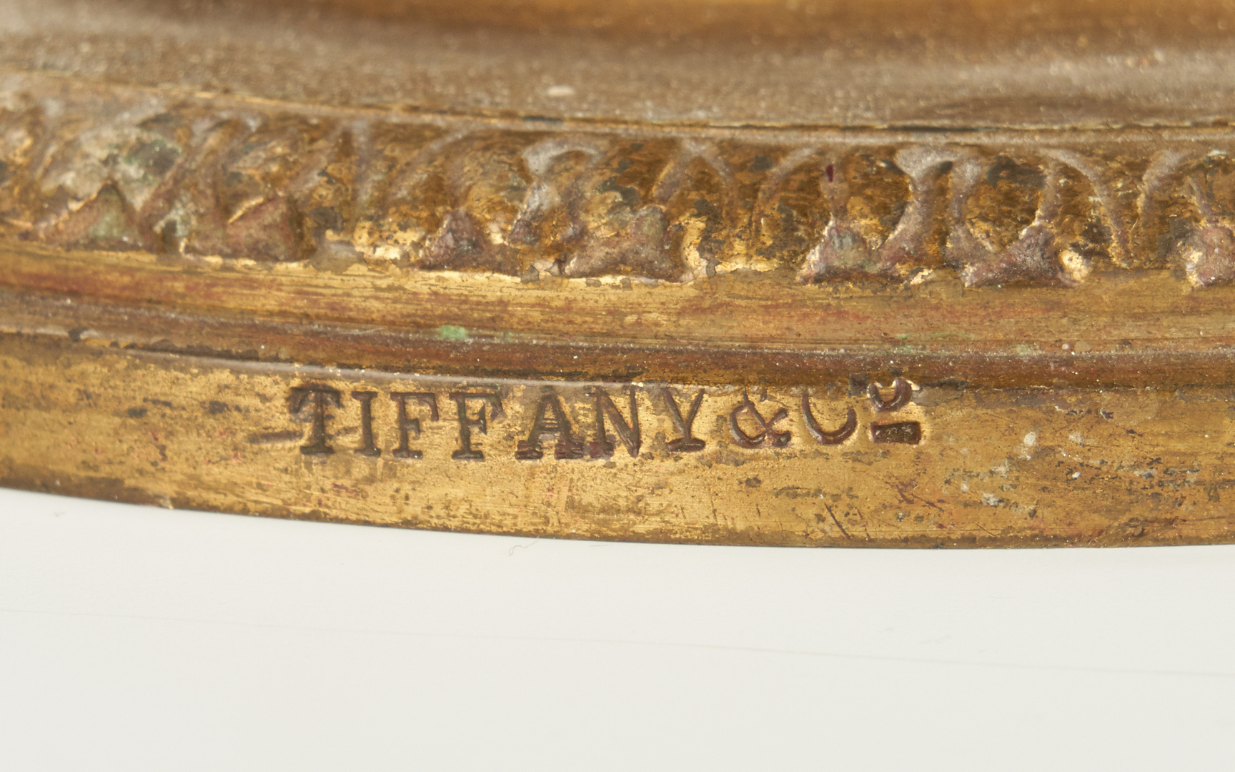 Lot 475: Tiffany  "Aladdin Lamp", Pulled Feather Shade