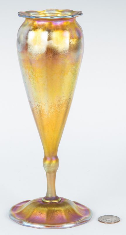 Lot 478: Tiffany Favrile Art Glass Vase