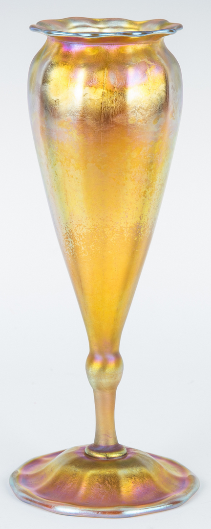 Lot 478: Tiffany Favrile Art Glass Vase