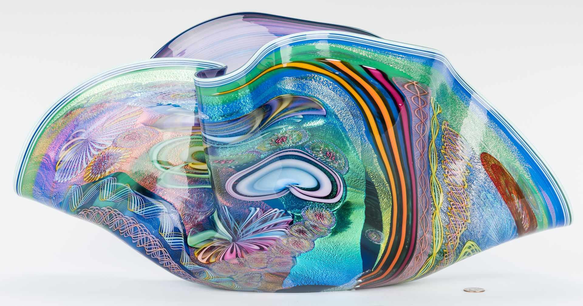 Lot 489:  Nowak Studio Art Glass Vase