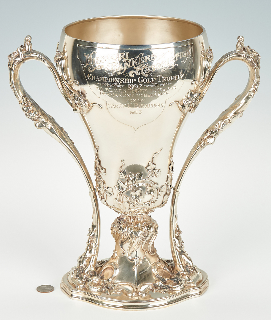 Lot 49: Whiting Art Nouveau Sterling Golf Trophy