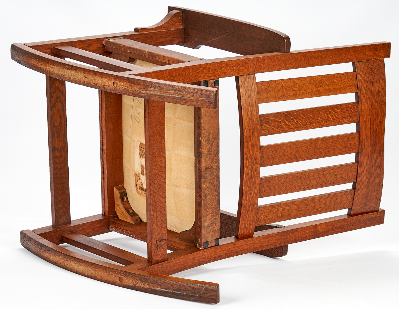 Lot 507: Gustav Stickley Arts & Crafts Oak Rocking Chair