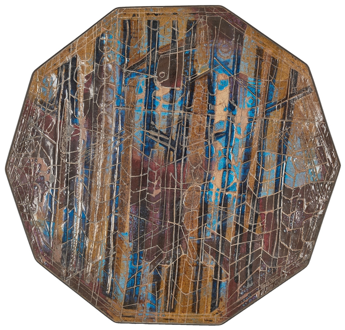 Lot 510: Charles Counts Pottery Decagonal Plaque