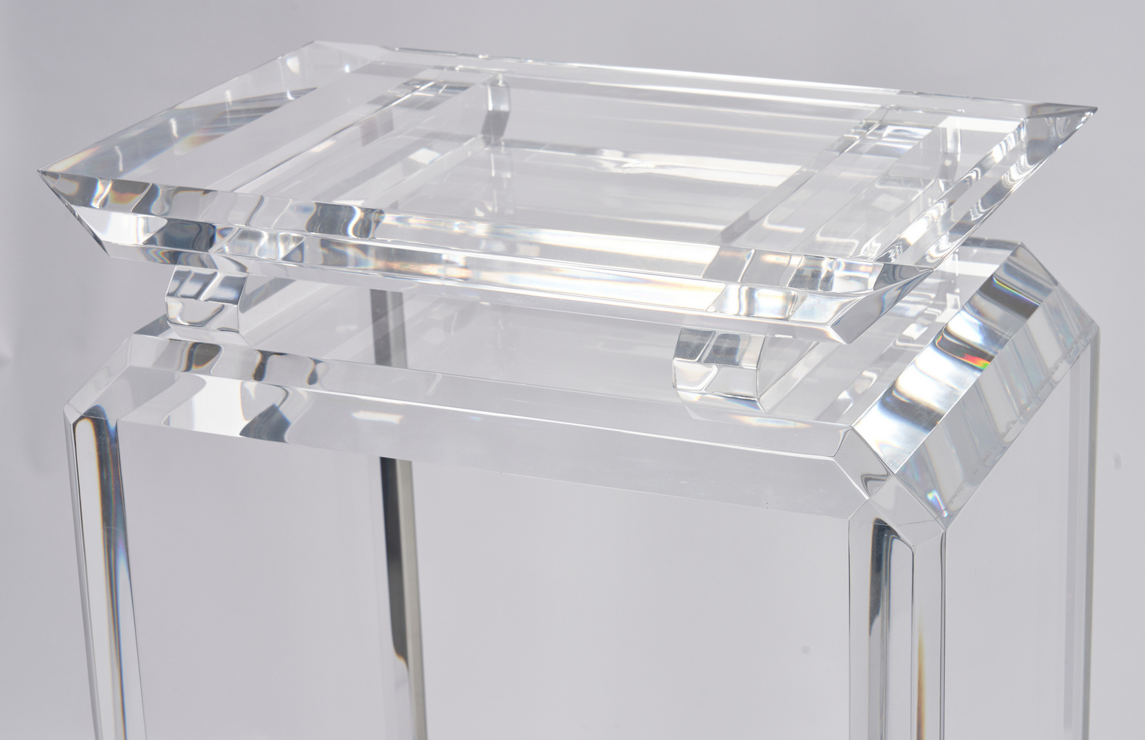 Lot 512: 3 Acrylic or Lucite Pedestals