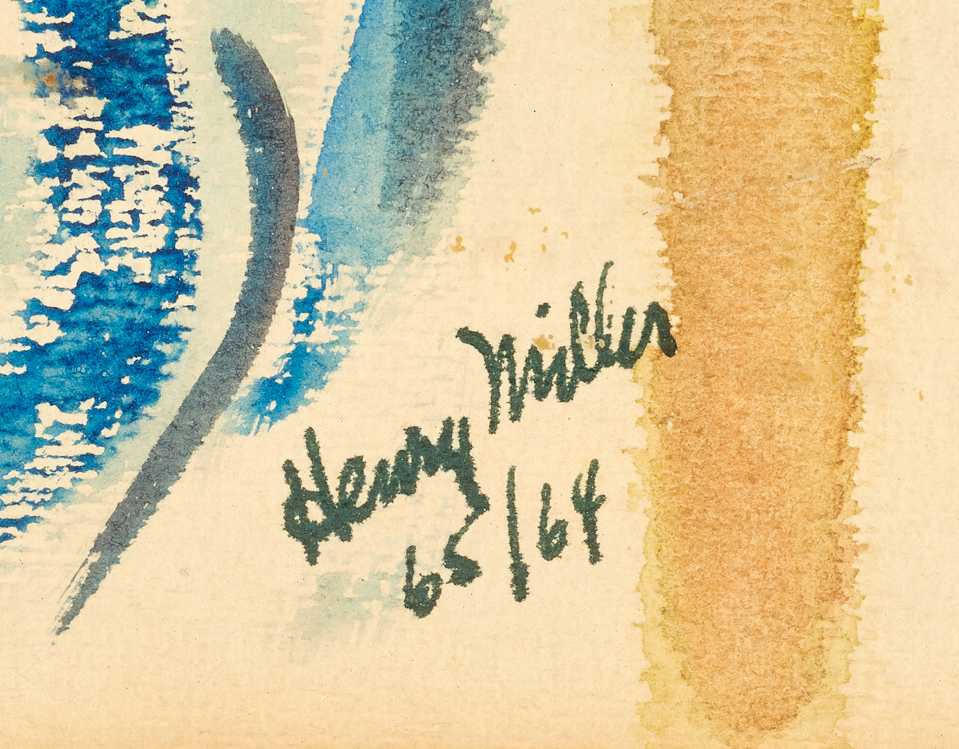Lot 516: Henry V. Miller Surrealist Watercolor Painting