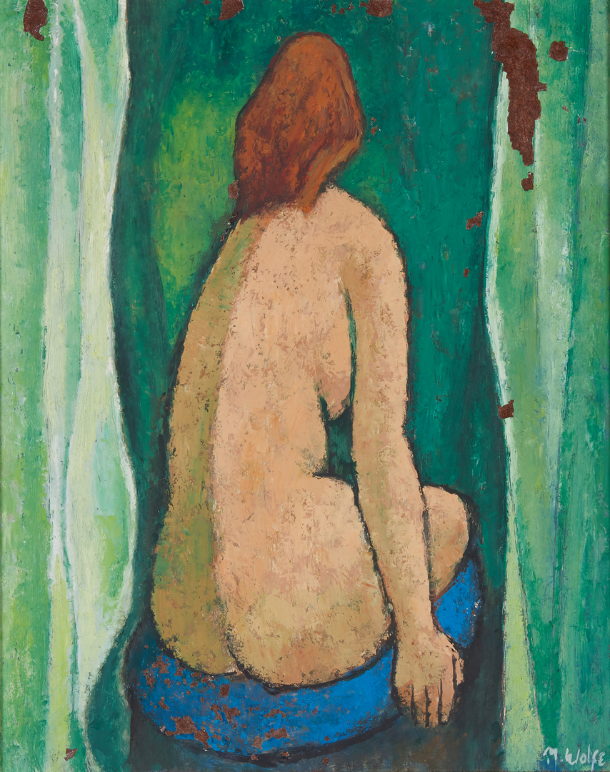 Lot 518: Meyer Wolfe O/B, Nude Painting
