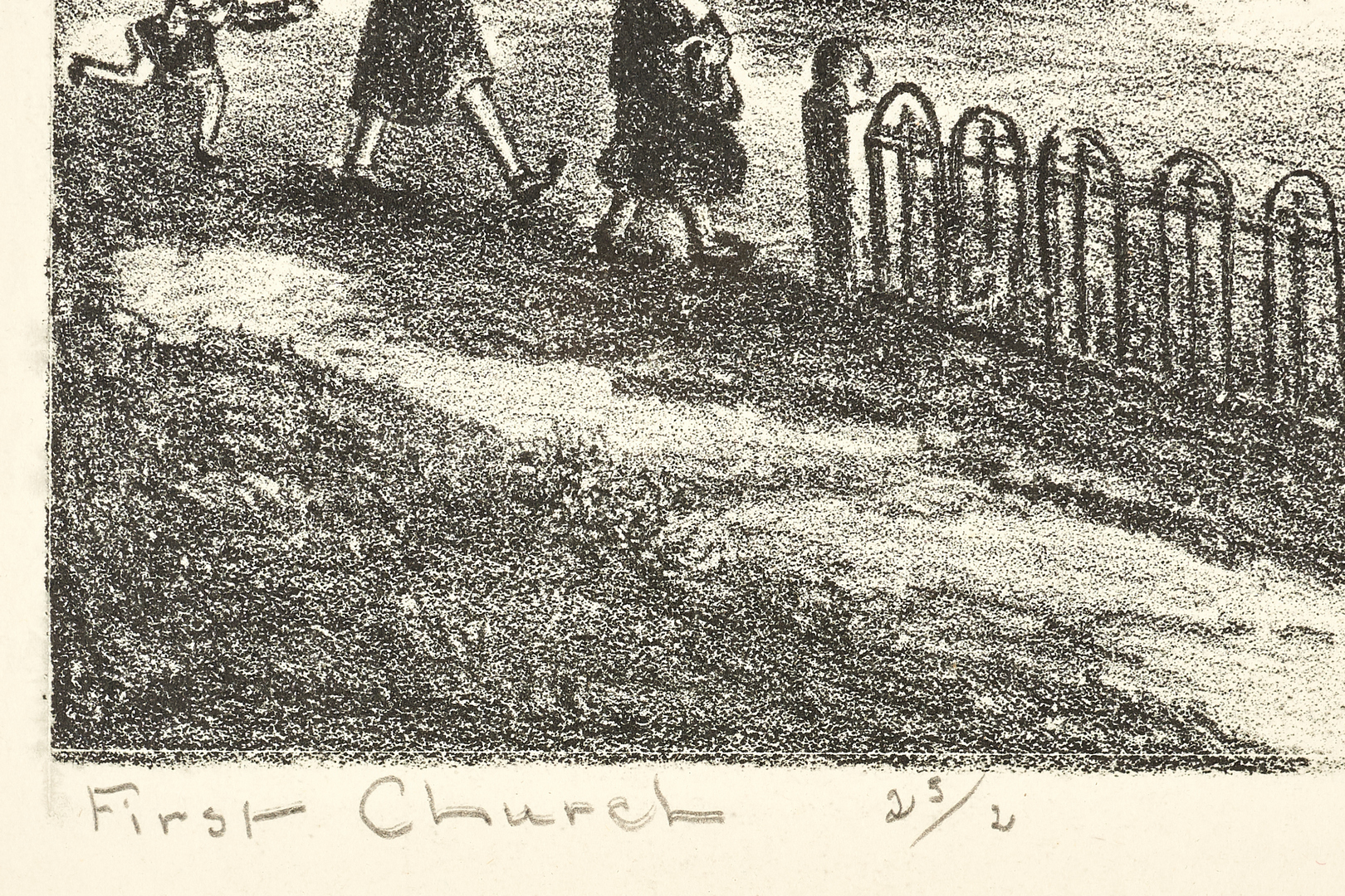 Lot 520: Mary Lightfoot Etching, First Church