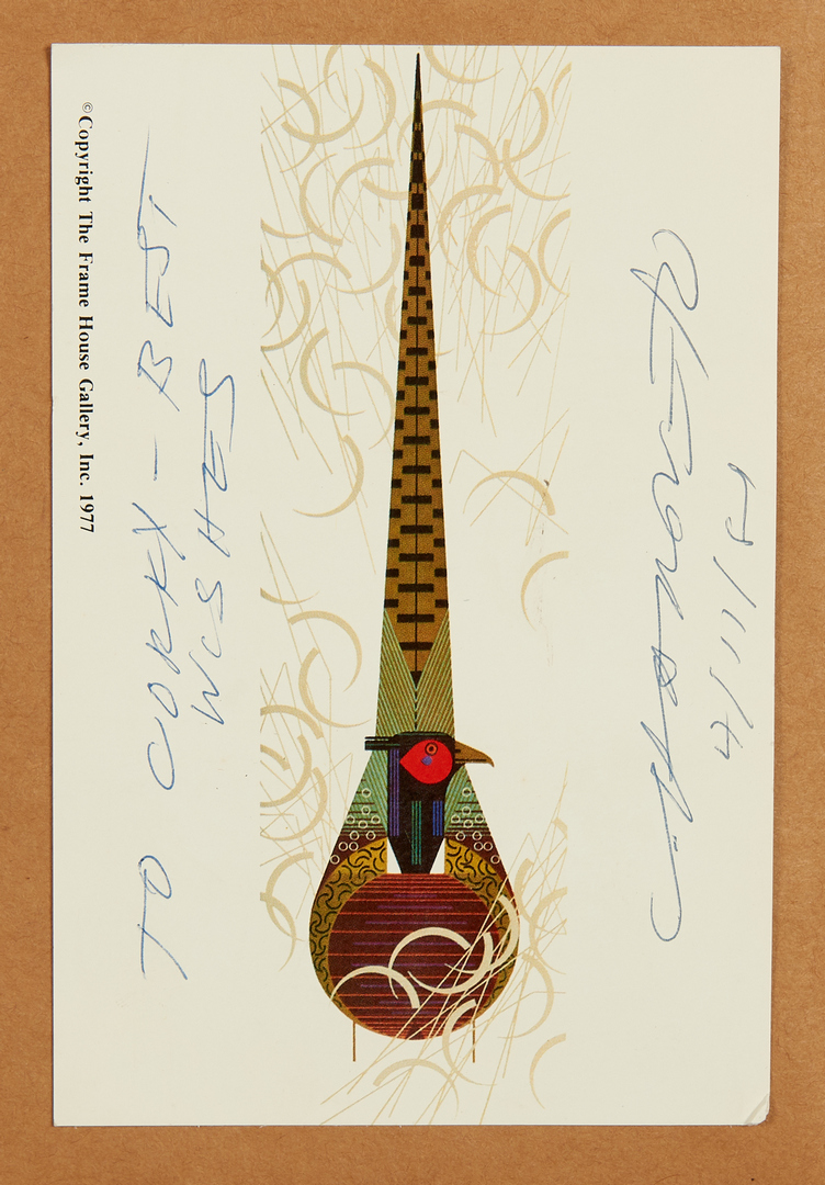 Lot 529: 3 Charley Harper Serigraphs & 5 Christmas Cards