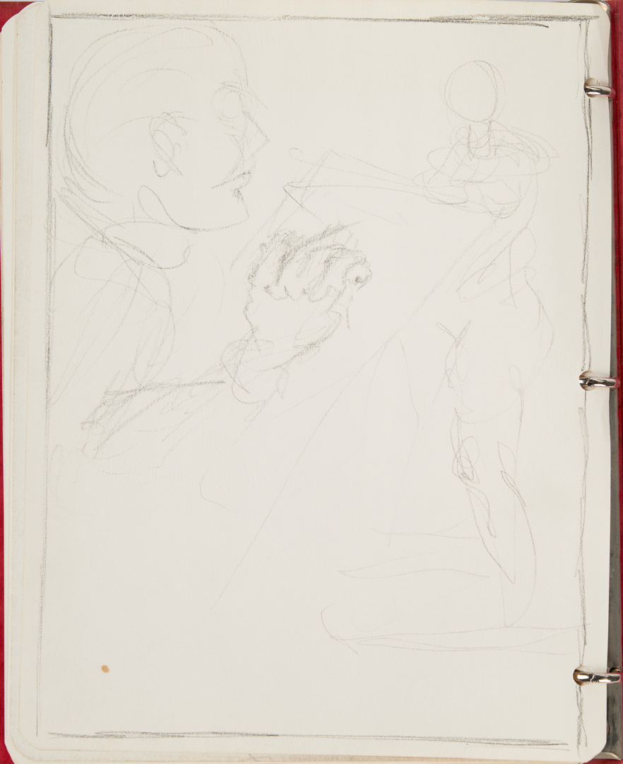 Lot 535: 3 Joseph Delaney Drawings on Paper, incl. Portrait, Nudes